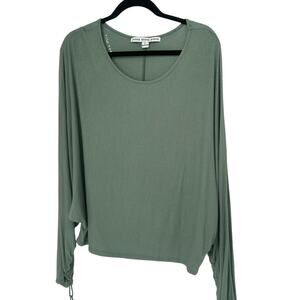 HYFVE Sage Green Lightweight Knit Batwing Long Sleeve Top Sz Large